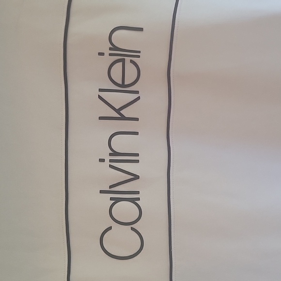 Calvin Klein Soft touch fleece SZ MEDIUM men's white with black - Picture 2 of 9